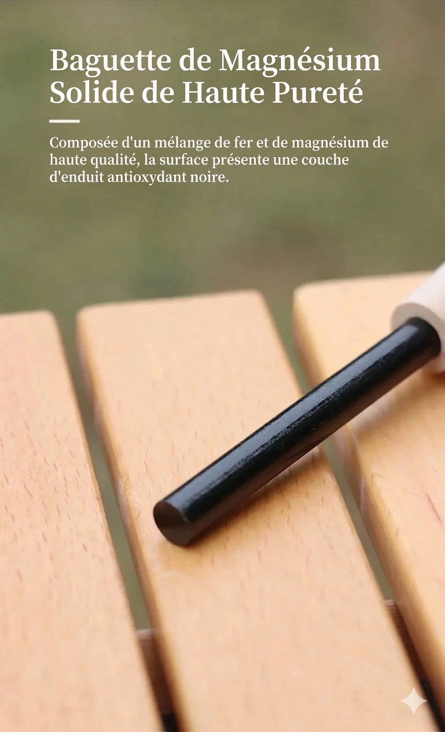 Pierre à feu Firesteel Bushcraft étanche - Allume-feu survie