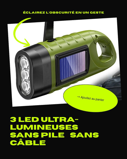 3 LED ultra-lumineuses – Éclairez l'obscurité en un geste – Sans pile sans câble