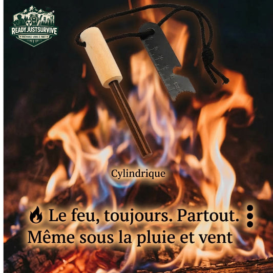 Pierre à feu Firesteel Bushcraft étanche - Allume-feu survie