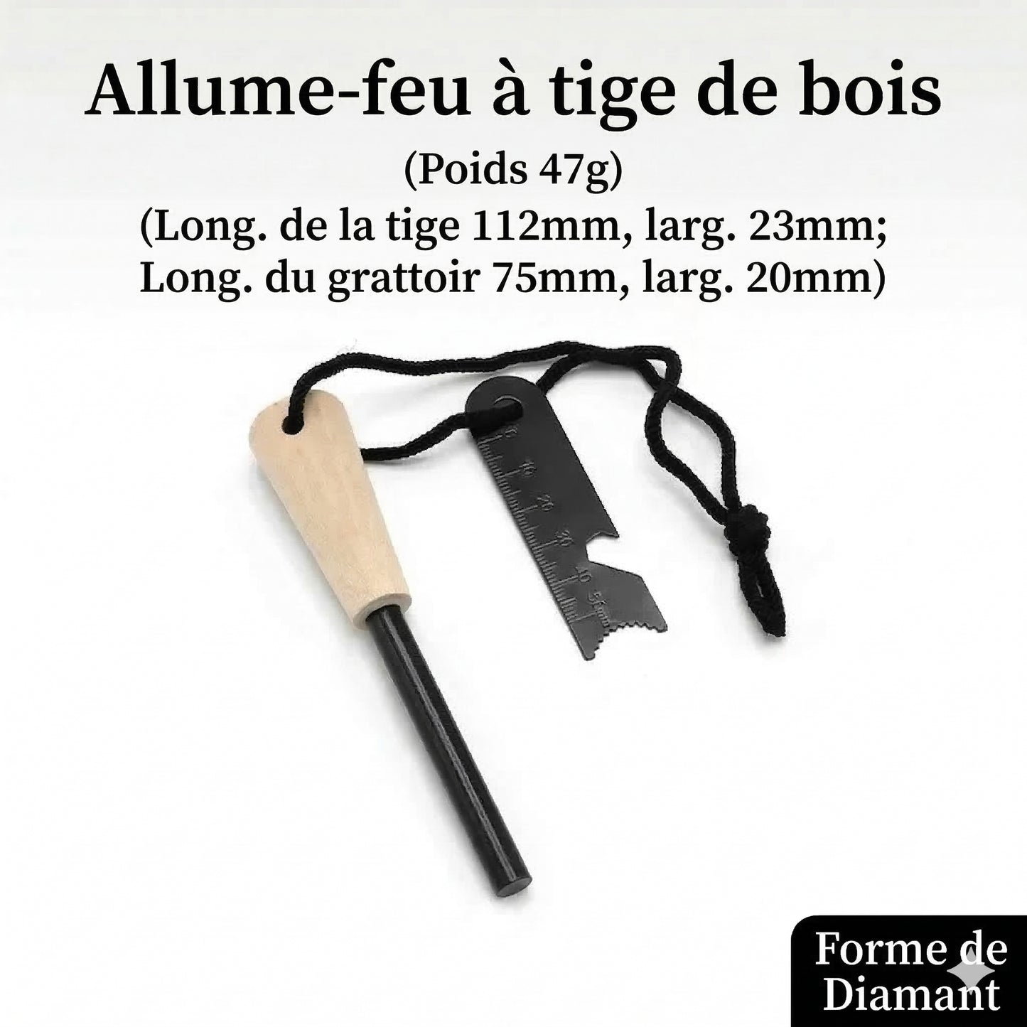 Pierre à feu Firesteel Bushcraft étanche - Allume-feu survie