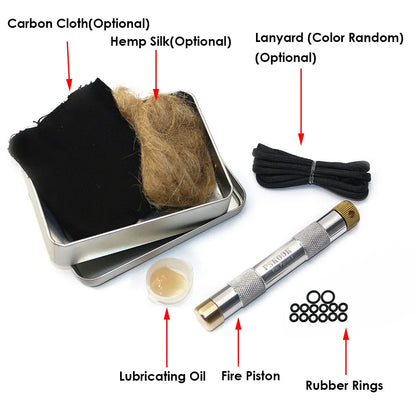 Kit Piston à Feu en Laiton Bushcraft : L'Allume-feu à Compression Ultime | ReadyJusteSurvive