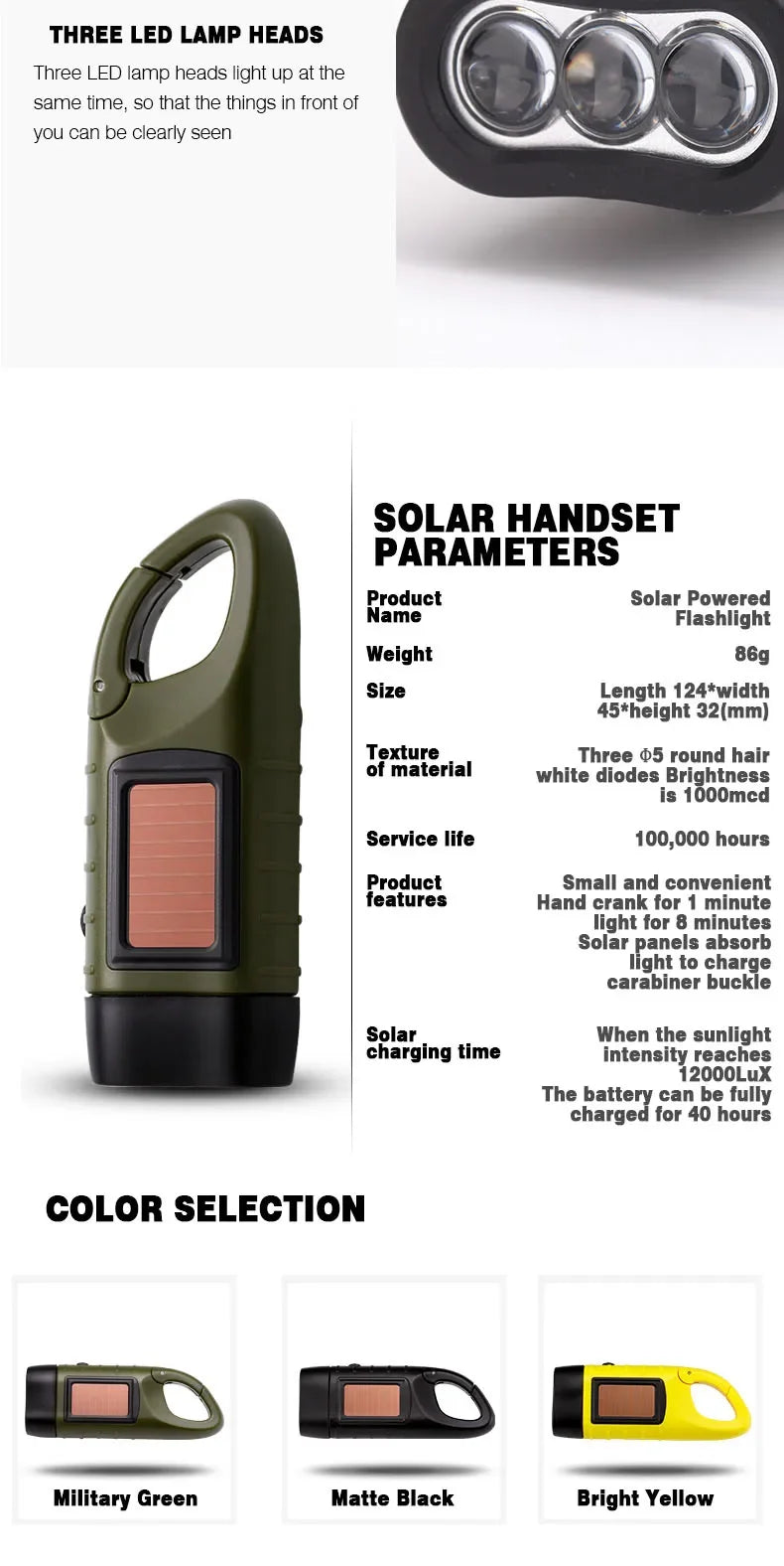 Lampe de survie rechargeable – camping montagne et randonnée légère