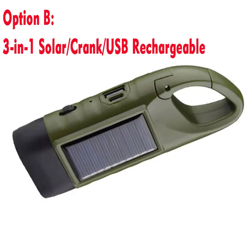 Lampe solaire manivelle compacte – idéale kit 72h et évacuation