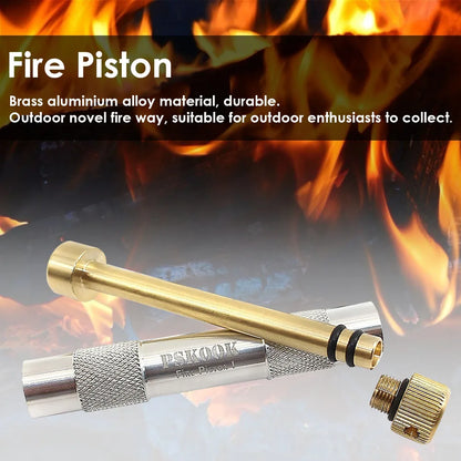 Kit Piston à Feu en Laiton Bushcraft : L'Allume-feu à Compression Ultime | ReadyJusteSurvive