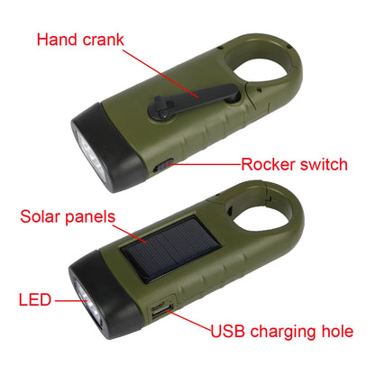 Lampe torche solaire manivelle ReadyJusteSurvive – usage outdoor