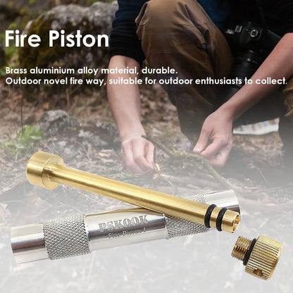 Kit Piston à Feu en Laiton Bushcraft : L'Allume-feu à Compression Ultime | ReadyJusteSurvive