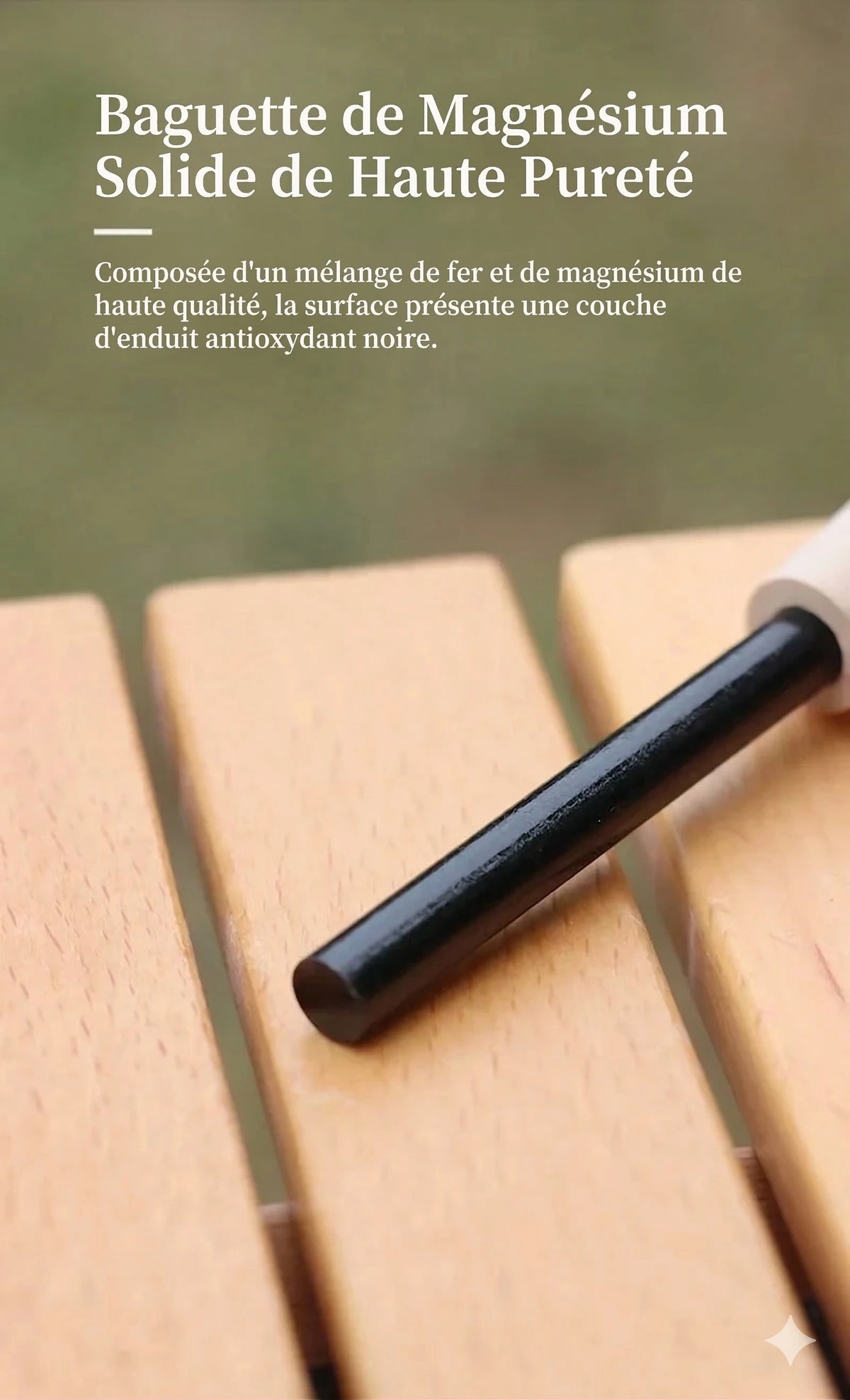 Pierre à feu Firesteel Bushcraft étanche - Allume-feu survie