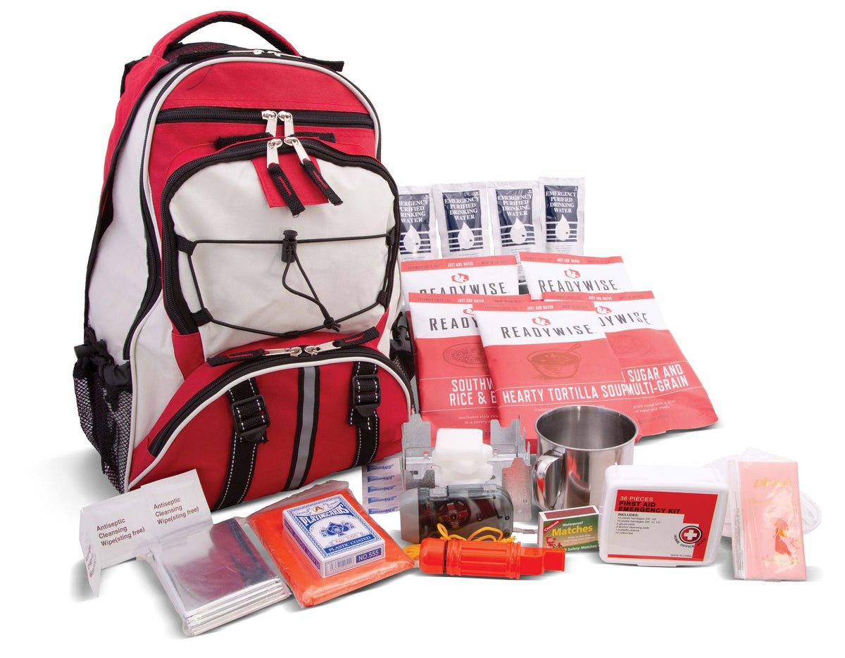 Contenu du kit de survie 72h déployé